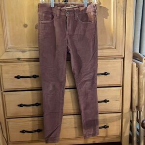 Dusty Rose Mid-Rise Skinny Corduroy Jeans, Universal Thread, 0/25R